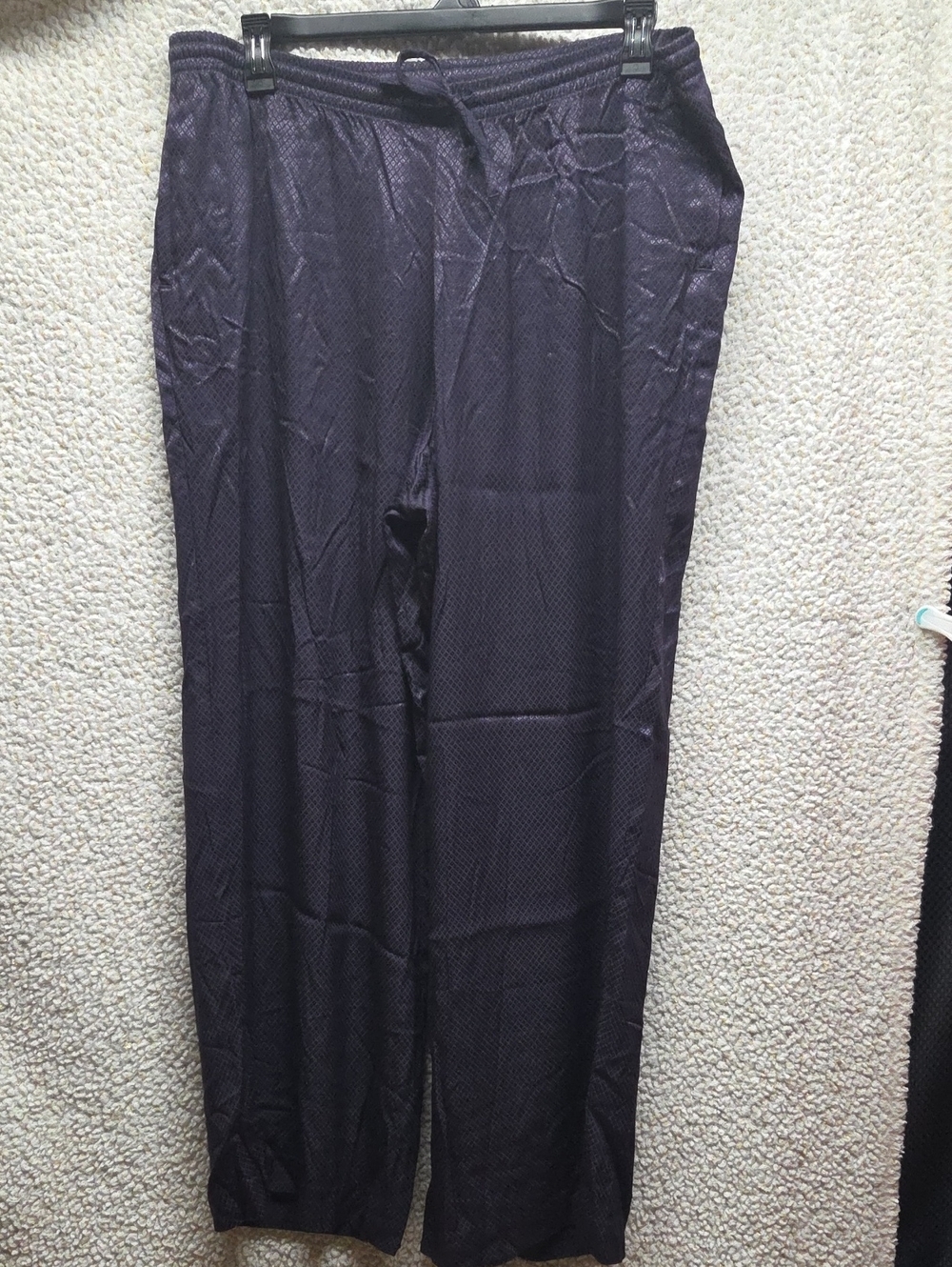 Lane Bryant Deep Purple Mesh Wide Leg Drawstring Joggers